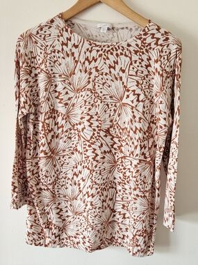 J.Jill Butterfly Print Women's Sweater